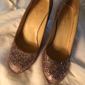 Kate Spade sparkly heels GUC